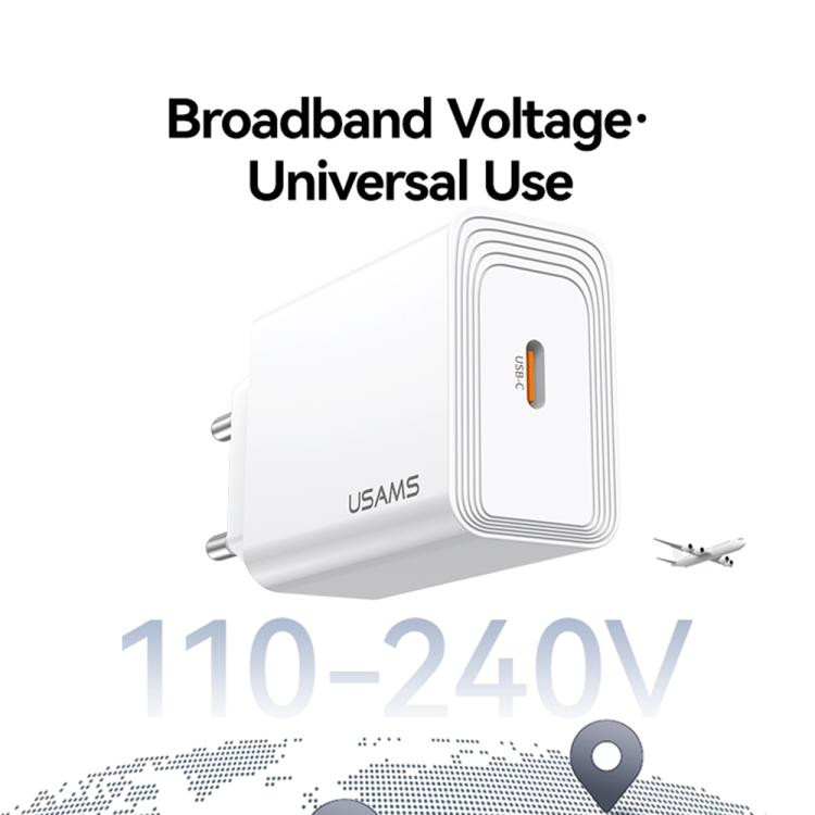 USAMS CC329 T69 PD ที่ชาร์จเร็วพอร์ตเดียว 30W USB-C / Type-C, CC329