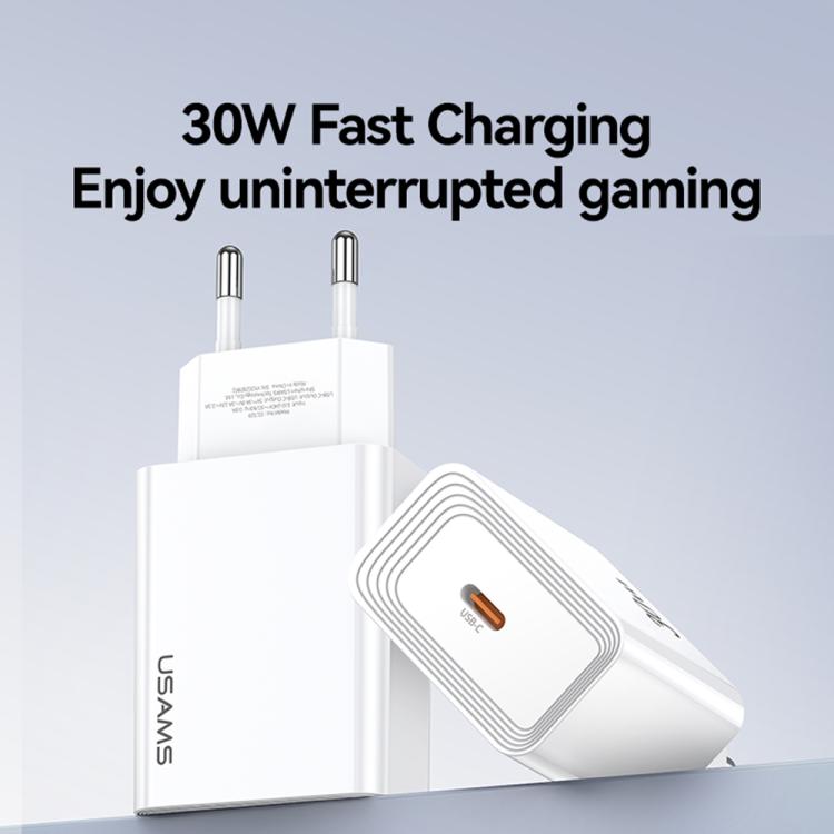 USAMS CC329 T69 PD ที่ชาร์จเร็วพอร์ตเดียว 30W USB-C / Type-C, CC329