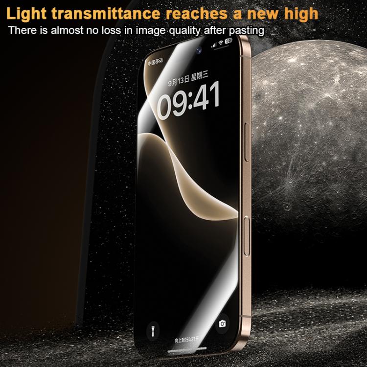 Benks King Kong Corning ฟิล์มกระจกนิรภัย DLC แบบโค้งร้อนเต็มแผ่นกาว ติดตั้งเร็ว สำหรับ iPhone 17 Pro Max, สำหรับ iPhone 17 Pro