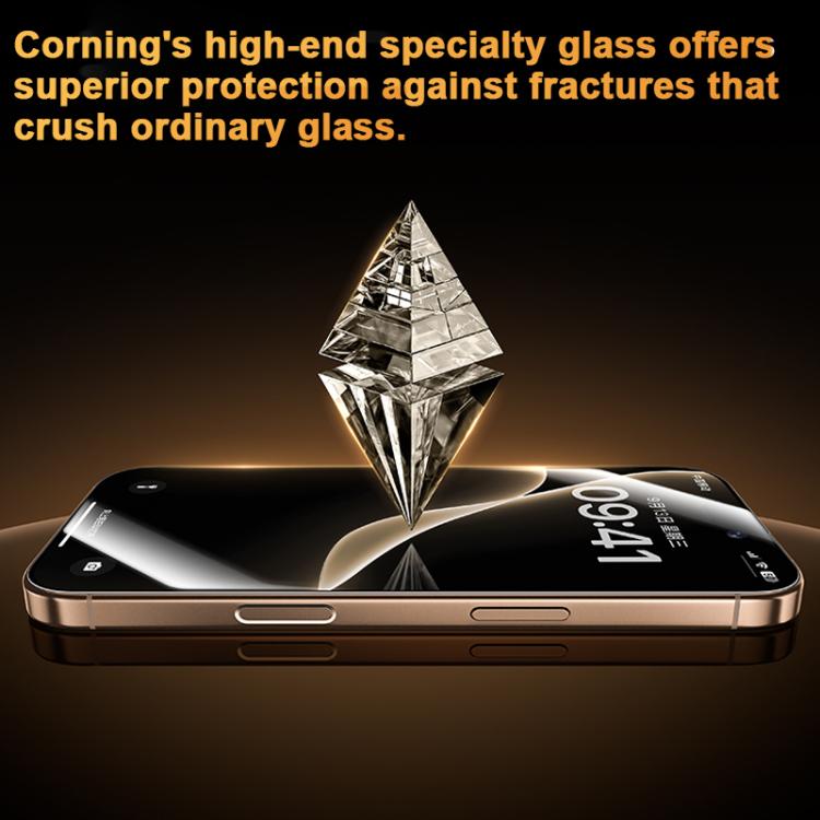 Benks King Kong Corning ฟิล์มกระจกนิรภัย DLC แบบโค้งร้อนเต็มแผ่นกาว ติดตั้งเร็ว สำหรับ iPhone 17 Pro Max, สำหรับ iPhone 17 Pro