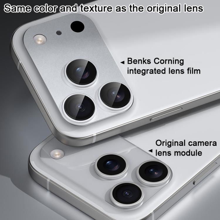 Benks King Kong Corning ฟิล์มกระจกนิรภัยเลนส์โทรศัพท์โลหะบูรณาการ สำหรับ iPhone 17 Pro Max, สำหรับ iPhone 17 Pro