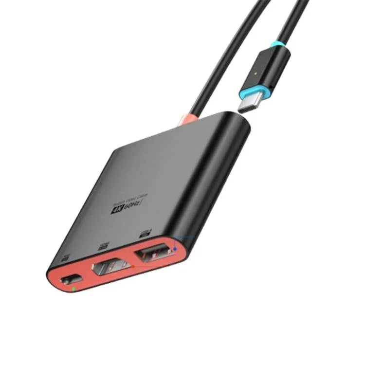 แท่นวางเดสก์ท็อป 3 in 1 Type-C เป็น HDMI + USB 3.0 + Type-C PD พอร์ตชาร์จ สำหรับ Nintendo Switch