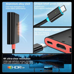 แท่นวางเดสก์ท็อป 3 in 1 Type-C เป็น HDMI + USB 3.0 + Type-C PD พอร์ตชาร์จ สำหรับ Nintendo Switch