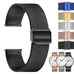 Milanese Buckle Stainless Steel Watch Band, 8mm, 10mm, 12mm, 13mm, 14mm, 15mm, 16mm, 17mm, 18mm