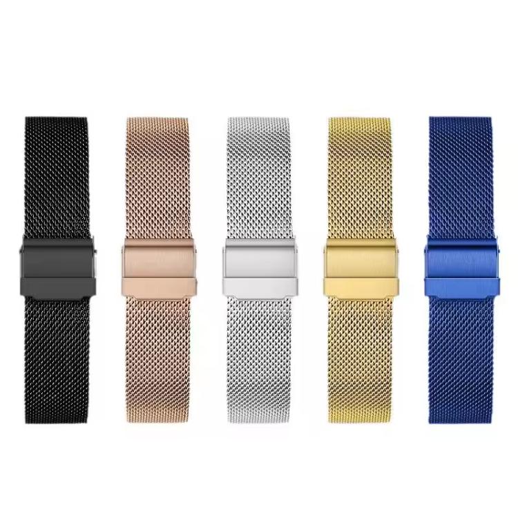 Milanese Buckle Stainless Steel Watch Band, 8mm, 10mm, 12mm, 13mm, 14mm, 15mm, 16mm, 17mm, 18mm