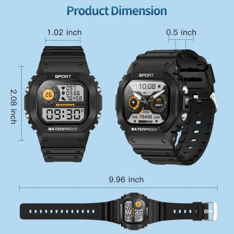 นาฬิกาอัจฉริยะกีฬาแบบหน้าจอสัมผัสเต็มรูปแบบ TFT 1.75 นิ้ว LC31 พร้อมบลูทูธและไฟฉาย