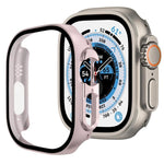 xDfind ฟิล์มกระจกนิรภัยแบบบูรณาการกับเคส PC สำหรับนาฬิกา Apple Watch Ultra 3 / 2 / 1 49 มม., สำหรับ Apple Watch Series 9 / 8 / 7 45 มม., สำหรับ Apple Watch Series 9 / 8 / 7 41 มม., สำหรับ Apple Watch Series 3 / 2 / 1 38 มม.