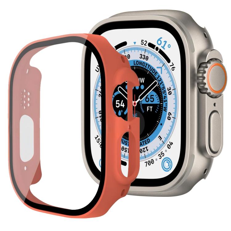 xDfind ฟิล์มกระจกนิรภัยแบบบูรณาการกับเคส PC สำหรับนาฬิกา Apple Watch Ultra 3 / 2 / 1 49 มม., สำหรับ Apple Watch Series 9 / 8 / 7 45 มม., สำหรับ Apple Watch Series 9 / 8 / 7 41 มม., สำหรับ Apple Watch Series 3 / 2 / 1 38 มม.