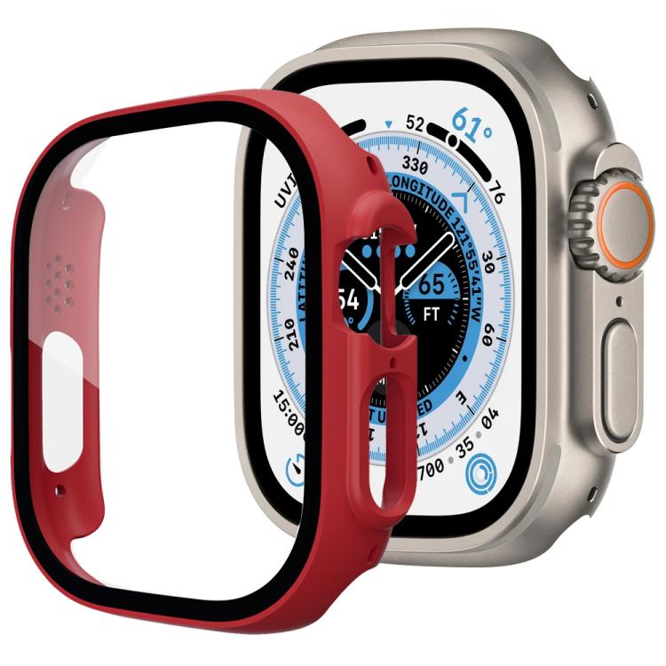 xDfind ฟิล์มกระจกนิรภัยแบบบูรณาการกับเคส PC สำหรับนาฬิกา Apple Watch Ultra 3 / 2 / 1 49 มม., สำหรับ Apple Watch Series 9 / 8 / 7 45 มม., สำหรับ Apple Watch Series 9 / 8 / 7 41 มม., สำหรับ Apple Watch Series 3 / 2 / 1 38 มม.
