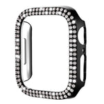 xDfind เคส PC รูปเพชรกลวงสองแถว สำหรับนาฬิกา Apple Watch Series 6 / 5 / 4 / SE 44 มม., สำหรับ Apple Watch Series 6 / 5 / 4 / SE 40 มม., สำหรับ Apple Watch Series 11 46 มม. / 10 46 มม., สำหรับ Apple Watch Series 11 42 มม. / 10 42 มม.