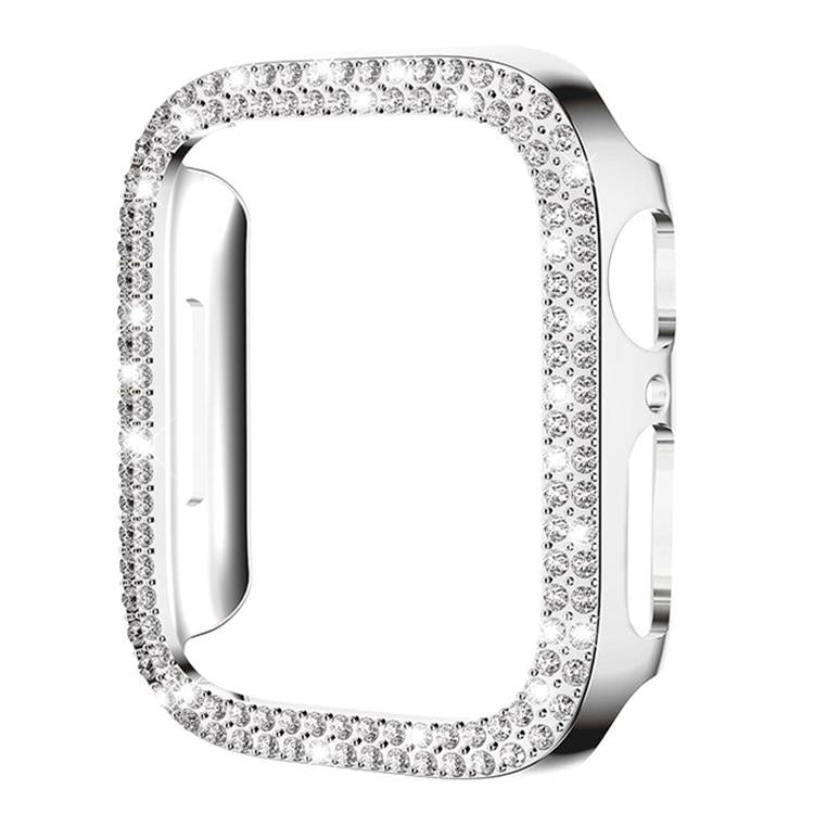 xDfind เคส PC รูปเพชรกลวงสองแถว สำหรับนาฬิกา Apple Watch Series 6 / 5 / 4 / SE 44 มม., สำหรับ Apple Watch Series 6 / 5 / 4 / SE 40 มม., สำหรับ Apple Watch Series 11 46 มม. / 10 46 มม., สำหรับ Apple Watch Series 11 42 มม. / 10 42 มม.