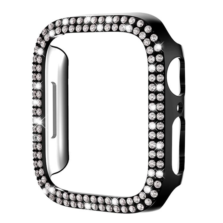 xDfind เคส PC รูปเพชรกลวงสองแถว สำหรับนาฬิกา Apple Watch Series 6 / 5 / 4 / SE 44 มม., สำหรับ Apple Watch Series 6 / 5 / 4 / SE 40 มม., สำหรับ Apple Watch Series 11 46 มม. / 10 46 มม., สำหรับ Apple Watch Series 11 42 มม. / 10 42 มม.