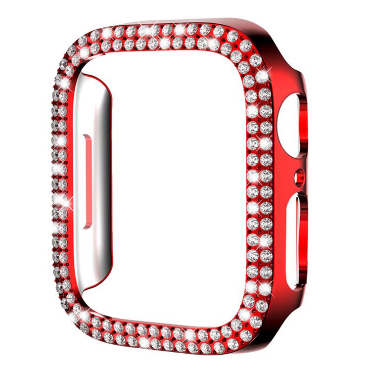 xDfind เคส PC รูปเพชรกลวงสองแถว สำหรับนาฬิกา Apple Watch Series 6 / 5 / 4 / SE 44 มม., สำหรับ Apple Watch Series 6 / 5 / 4 / SE 40 มม., สำหรับ Apple Watch Series 11 46 มม. / 10 46 มม., สำหรับ Apple Watch Series 11 42 มม. / 10 42 มม.