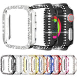 xDfind เคส PC รูปเพชรกลวงสองแถว สำหรับนาฬิกา Apple Watch Series 9 / 8 / 7 45 มม., สำหรับ Apple Watch Series 9 / 8 / 7 41 มม., สำหรับ Apple Watch Series 3 / 2 / 1 38 มม., สำหรับ Apple Watch Series 3 / 2 / 1 42 มม.