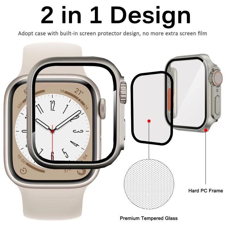ฟิล์มกระจกนิรภัย xDfind เปลี่ยนเป็น Ultra 49mm ฝาครอบนาฬิกา PC แบบบูรณาการ สำหรับ Apple Watch Series 6 / 5 / 4 / SE 44mm, สำหรับ Apple Watch Series 6 / 5 / 4 / SE 40mm, สำหรับ Apple Watch Series 9 / 8 / 7 45mm, สำหรับ Apple Watch Series 9 / 8 / 7 41mm