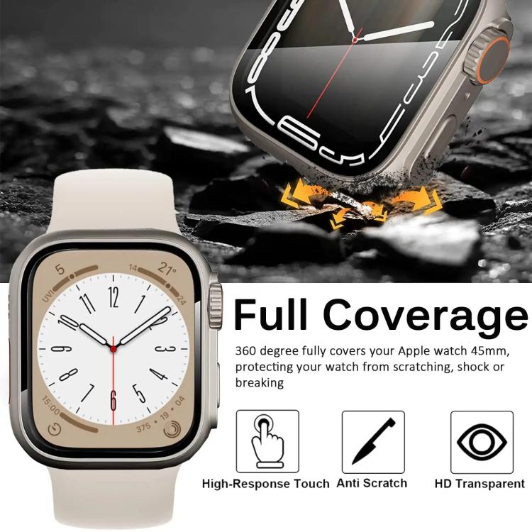 ฟิล์มกระจกนิรภัย xDfind เปลี่ยนเป็น Ultra 49mm ฝาครอบนาฬิกา PC แบบบูรณาการ สำหรับ Apple Watch Series 6 / 5 / 4 / SE 44mm, สำหรับ Apple Watch Series 6 / 5 / 4 / SE 40mm, สำหรับ Apple Watch Series 9 / 8 / 7 45mm, สำหรับ Apple Watch Series 9 / 8 / 7 41mm