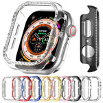 xDfind เคส PC รูปเพชรกลวงแถวเดียว สำหรับนาฬิกา Apple Watch Series 11 46 มม. / 10 46 มม., สำหรับ Apple Watch Series 11 42 มม. / 10 42 มม.