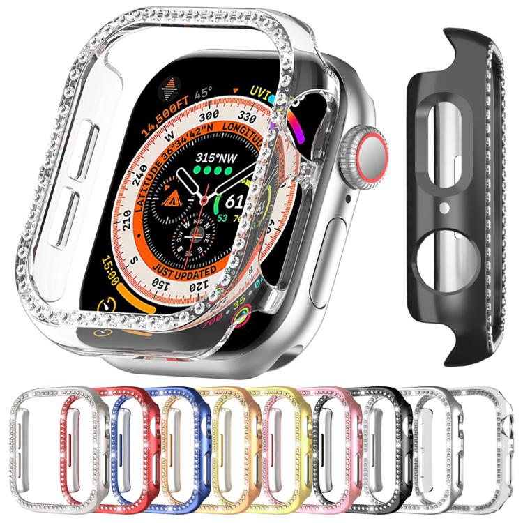 xDfind เคส PC รูปเพชรกลวงแถวเดียว สำหรับนาฬิกา Apple Watch Series 11 46 มม. / 10 46 มม., สำหรับ Apple Watch Series 11 42 มม. / 10 42 มม.