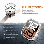 xDfind เคส PC รูปเพชรกลวงแถวเดียว สำหรับนาฬิกา Apple Watch Series 11 46 มม. / 10 46 มม., สำหรับ Apple Watch Series 11 42 มม. / 10 42 มม.
