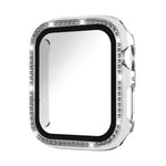xDfind Single Row Diamond Tempered Glass Film Integrated PC Watch Case, For Apple Watch Series 44mm, For Apple Watch Series 40mm, For Apple Watch Series 11 46mm / 10 46mm, For Apple Watch Series 11 42mm / 10 42mm, For Apple Watch Ultra 3 / 2 / 1 49mm