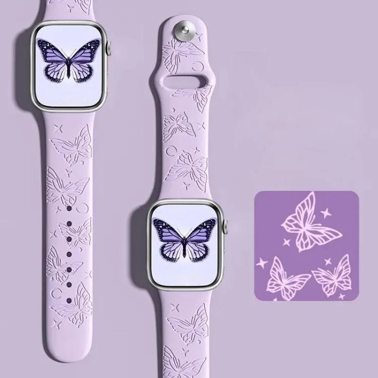 สายรัดนาฬิกาซิลิโคนสลักเลเซอร์ 3D xDfind สำหรับ Apple Watch 42 / 44 / 45 / 46 / 49 มม., สำหรับ Apple Watch 38 / 40 / 41 / S11 42 มม.