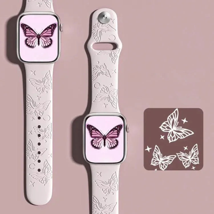 สายรัดนาฬิกาซิลิโคนสลักเลเซอร์ 3D xDfind สำหรับ Apple Watch 42 / 44 / 45 / 46 / 49 มม., สำหรับ Apple Watch 38 / 40 / 41 / S11 42 มม.