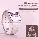 สายรัดนาฬิกาซิลิโคนสลักเลเซอร์ 3D xDfind สำหรับ Apple Watch 42 / 44 / 45 / 46 / 49 มม., สำหรับ Apple Watch 38 / 40 / 41 / S11 42 มม.