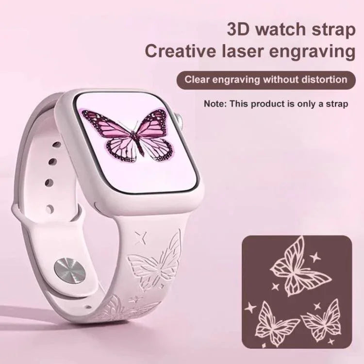 สายรัดนาฬิกาซิลิโคนสลักเลเซอร์ 3D xDfind สำหรับ Apple Watch 42 / 44 / 45 / 46 / 49 มม., สำหรับ Apple Watch 38 / 40 / 41 / S11 42 มม.