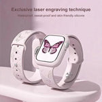 สายรัดนาฬิกาซิลิโคนสลักเลเซอร์ 3D xDfind สำหรับ Apple Watch 42 / 44 / 45 / 46 / 49 มม., สำหรับ Apple Watch 38 / 40 / 41 / S11 42 มม.