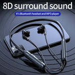 หูฟังบลูทูธ M60 8D เสียงรอบทิศทางแบบสวมคอ 5.1 รองรับโหมด MP3 และการ์ด TF