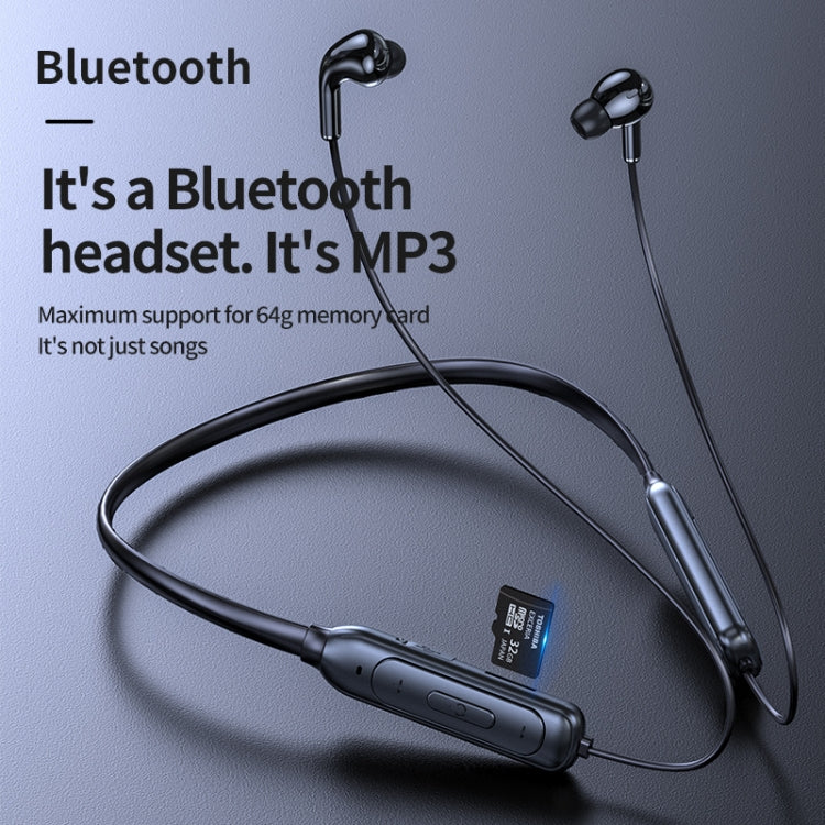หูฟังบลูทูธ M60 8D เสียงรอบทิศทางแบบสวมคอ 5.1 รองรับโหมด MP3 และการ์ด TF