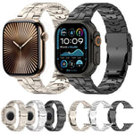 สายรัดนาฬิกาไทเทเนียมอัลลอยด์พร้อมหัวเข็มขัดนิรภัยถอดได้ สำหรับ Apple Watch 46 มม. / 49 มม. / 45 มม. / 44 มม., สำหรับ Apple Watch 42 มม. / 41 มม. / 40 มม. / 38 มม.