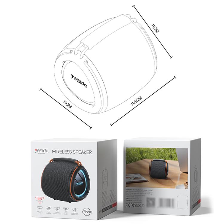 ลำโพง Bluetooth ขนาดเล็กแบบพกพา 8W Yesido YSW40, YSW40