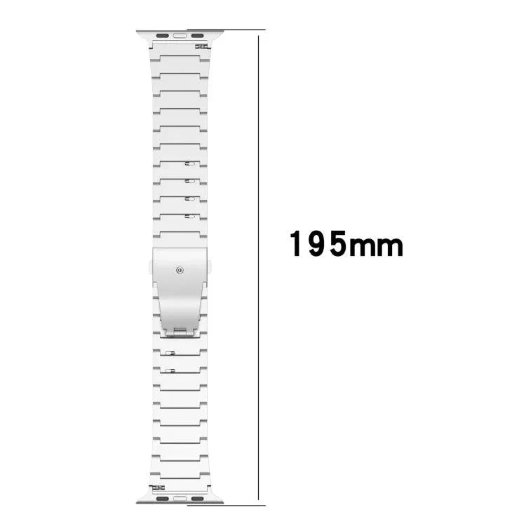 สายรัดนาฬิกาไทเทเนียมอัลลอยด์พร้อมหัวเข็มขัดแบนปลดเร็วเม็ดเดียว สำหรับ Apple Watch 46 มม. / 49 มม. / 45 มม. / 44 มม., สำหรับ Apple Watch 42 มม. / 41 มม. / 40 มม. / 38 มม.