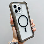 เคสโทรศัพท์แบบไฮบริด TPU ด้านใสพร้อม PC 3-in-1 MagSafe สำหรับ iPhone 17 Pro Max, สำหรับ iPhone 17 Pro, สำหรับ iPhone 17, สำหรับ iPhone Air, สำหรับ iPhone 16 Pro Max, สำหรับ iPhone 16 Pro, สำหรับ iPhone 16 Plus, สำหรับ iPhone 16