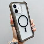 เคสโทรศัพท์แบบไฮบริด TPU ด้านใสพร้อม PC 3-in-1 MagSafe สำหรับ iPhone 17 Pro Max, สำหรับ iPhone 17 Pro, สำหรับ iPhone 17, สำหรับ iPhone Air, สำหรับ iPhone 16 Pro Max, สำหรับ iPhone 16 Pro, สำหรับ iPhone 16 Plus, สำหรับ iPhone 16