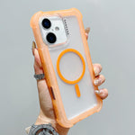 เคสโทรศัพท์แบบไฮบริด TPU ด้านใสพร้อม PC 3-in-1 MagSafe สำหรับ iPhone 17 Pro Max, สำหรับ iPhone 17 Pro, สำหรับ iPhone 17, สำหรับ iPhone Air, สำหรับ iPhone 16 Pro Max, สำหรับ iPhone 16 Pro, สำหรับ iPhone 16 Plus, สำหรับ iPhone 16