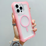 เคสโทรศัพท์แบบไฮบริด TPU ด้านใสพร้อม PC 3-in-1 MagSafe สำหรับ iPhone 15 Pro Max, สำหรับ iPhone 15 Pro, สำหรับ iPhone 15 Plus, สำหรับ iPhone 15, สำหรับ iPhone 14 Plus, สำหรับ iPhone 14, สำหรับ iPhone 14 Pro, สำหรับ iPhone 14 Pro Max