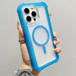 เคสโทรศัพท์แบบไฮบริด TPU ด้านใสพร้อม PC 3-in-1 MagSafe สำหรับ iPhone 15 Pro Max, สำหรับ iPhone 15 Pro, สำหรับ iPhone 15 Plus, สำหรับ iPhone 15, สำหรับ iPhone 14 Plus, สำหรับ iPhone 14, สำหรับ iPhone 14 Pro, สำหรับ iPhone 14 Pro Max