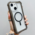 เคสโทรศัพท์แบบไฮบริด TPU ด้านใสพร้อม PC 3-in-1 MagSafe สำหรับ iPhone 15 Pro Max, สำหรับ iPhone 15 Pro, สำหรับ iPhone 15 Plus, สำหรับ iPhone 15, สำหรับ iPhone 14 Plus, สำหรับ iPhone 14, สำหรับ iPhone 14 Pro, สำหรับ iPhone 14 Pro Max