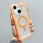 เคสโทรศัพท์แบบไฮบริด TPU ด้านใสพร้อม PC 3-in-1 MagSafe สำหรับ iPhone 15 Pro Max, สำหรับ iPhone 15 Pro, สำหรับ iPhone 15 Plus, สำหรับ iPhone 15, สำหรับ iPhone 14 Plus, สำหรับ iPhone 14, สำหรับ iPhone 14 Pro, สำหรับ iPhone 14 Pro Max