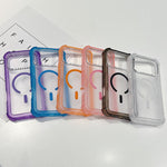 เคสโทรศัพท์แบบไฮบริด TPU ด้านใสพร้อม PC 3-in-1 MagSafe สำหรับ iPhone 15 Pro Max, สำหรับ iPhone 15 Pro, สำหรับ iPhone 15 Plus, สำหรับ iPhone 15, สำหรับ iPhone 14 Plus, สำหรับ iPhone 14, สำหรับ iPhone 14 Pro, สำหรับ iPhone 14 Pro Max