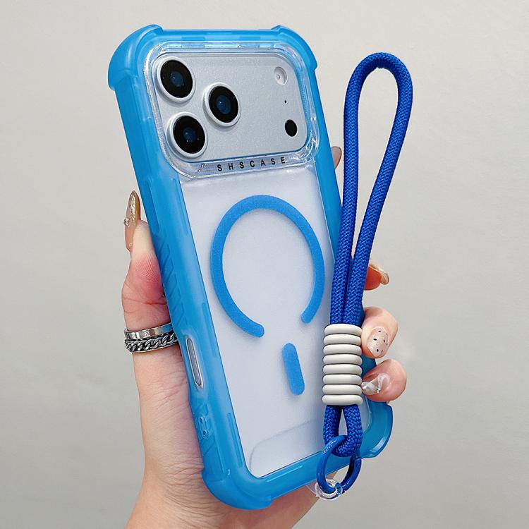 เคสโทรศัพท์แบบไฮบริด TPU ด้านใสพร้อม PC 3-in-1 MagSafe พร้อมสายรัดข้อมือ สำหรับ iPhone 17 Pro Max, สำหรับ iPhone 17 Pro, สำหรับ iPhone 17, สำหรับ iPhone Air, สำหรับ iPhone 16 Pro Max, สำหรับ iPhone 16 Pro, สำหรับ iPhone 16 Plus, สำหรับ iPhone 16