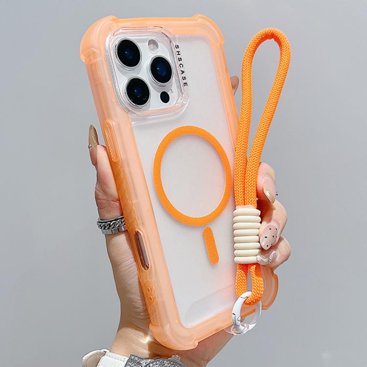 เคสโทรศัพท์แบบไฮบริด TPU ด้านใสพร้อม PC 3-in-1 MagSafe พร้อมสายรัดข้อมือ สำหรับ iPhone 17 Pro Max, สำหรับ iPhone 17 Pro, สำหรับ iPhone 17, สำหรับ iPhone Air, สำหรับ iPhone 16 Pro Max, สำหรับ iPhone 16 Pro, สำหรับ iPhone 16 Plus, สำหรับ iPhone 16