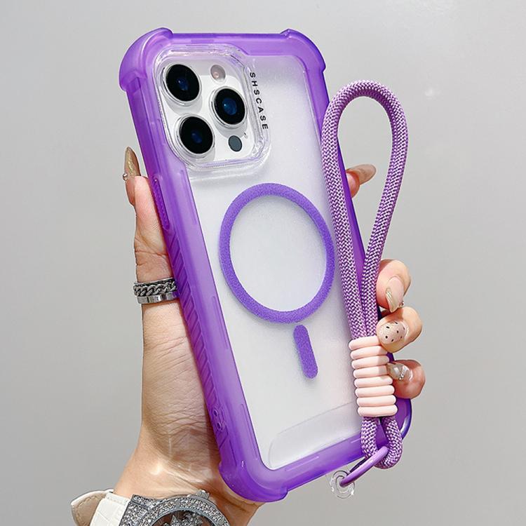 เคสโทรศัพท์โปร่งแสงแบบด้าน TPU Hybrid PC 3-in-1 MagSafe พร้อมสายรัดข้อมือ สำหรับ iPhone 15 Pro Max, สำหรับ iPhone 15 Pro, สำหรับ iPhone 15 Plus, สำหรับ iPhone 15, สำหรับ iPhone 14 Plus, สำหรับ iPhone 14, สำหรับ iPhone 14 Pro, สำหรับ iPhone 14 Pro Max