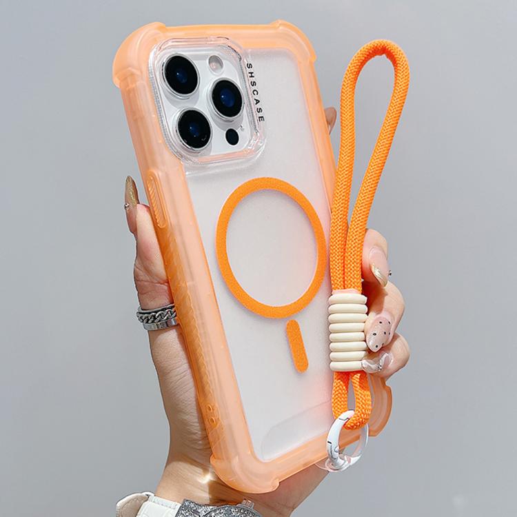 เคสโทรศัพท์โปร่งแสงแบบด้าน TPU Hybrid PC 3-in-1 MagSafe พร้อมสายรัดข้อมือ สำหรับ iPhone 15 Pro Max, สำหรับ iPhone 15 Pro, สำหรับ iPhone 15 Plus, สำหรับ iPhone 15, สำหรับ iPhone 14 Plus, สำหรับ iPhone 14, สำหรับ iPhone 14 Pro, สำหรับ iPhone 14 Pro Max