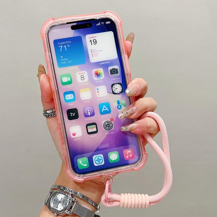 เคสโทรศัพท์แบบไฮบริด TPU ด้านใสพร้อม PC 3-in-1 MagSafe พร้อมสายรัดข้อมือ สำหรับ iPhone 17 Pro Max, สำหรับ iPhone 17 Pro, สำหรับ iPhone 17, สำหรับ iPhone Air, สำหรับ iPhone 16 Pro Max, สำหรับ iPhone 16 Pro, สำหรับ iPhone 16 Plus, สำหรับ iPhone 16