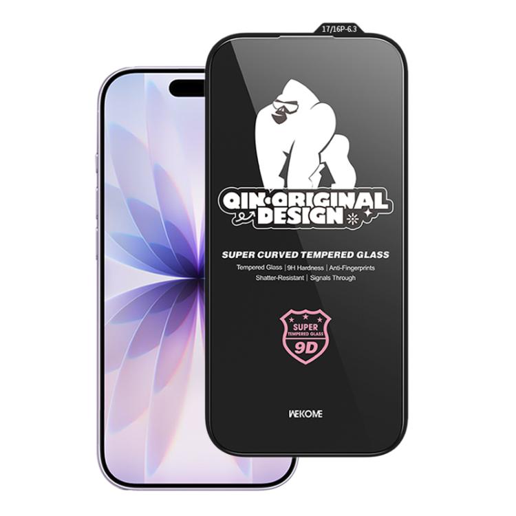 WK WTP-120 Qin Series ฟิล์มกระจกนิรภัยโค้ง 9D ขอบโค้งใหญ่ HD สำหรับ iPhone 17 Pro Max, สำหรับ iPhone 17 Pro, สำหรับ iPhone 17 / 16 Pro, สำหรับ iPhone Air