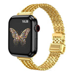 สายรัดนาฬิกาโลหะตาข่ายเหล็กพร้อมหัวเข็มขัดแม่เหล็กแบบสแน็ปบาง สำหรับ Apple Watch 46 มม. / 49 มม. / 45 มม. / 44 มม., สำหรับ Apple Watch 42 มม. / 41 มม. / 40 มม. / 38 มม.