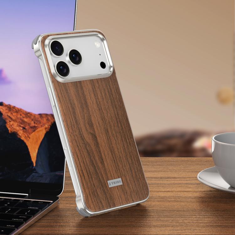 เคสโทรศัพท์ MagSafe ลายไม้โลหะไม่มีกรอบ J TRIBE สำหรับ iPhone 17 Pro Max, สำหรับ iPhone 17 Pro, สำหรับ iPhone 17, สำหรับ iPhone Air, สำหรับ iPhone 16 Pro Max, สำหรับ iPhone 16 Pro, สำหรับ iPhone 15 Pro Max, สำหรับ iPhone 15 Pro